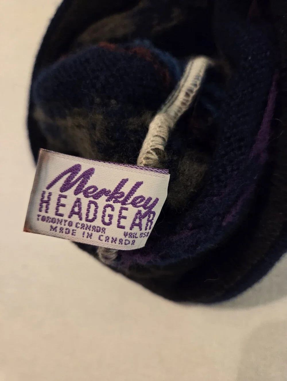 MERKLEY HEADGEAR Vintage Mulicolor Fair Isle 100% Virgin Wool Tassel Mens Beanie
